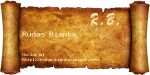 Rudas Bianka névjegykártya